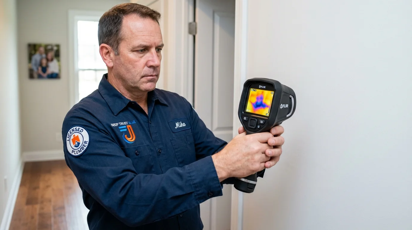 Thermal imaging leak detection by Johns Plumbing LLC in Jamesport